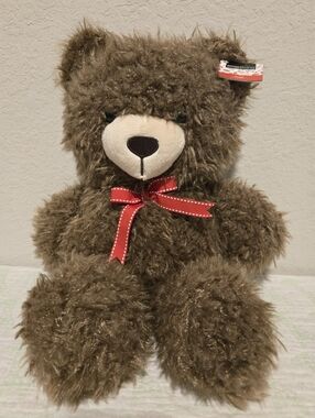Dan Dee Smartliving Plush Brown Teddy Bear with Red Bow